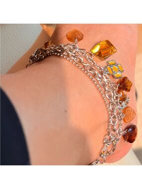 Vintage Anklet / Bracelet with charms